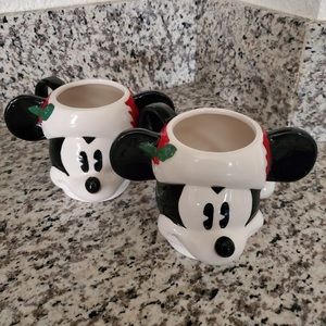 Mickey Mouse 3d shaped Christmas mugs (set of 2)